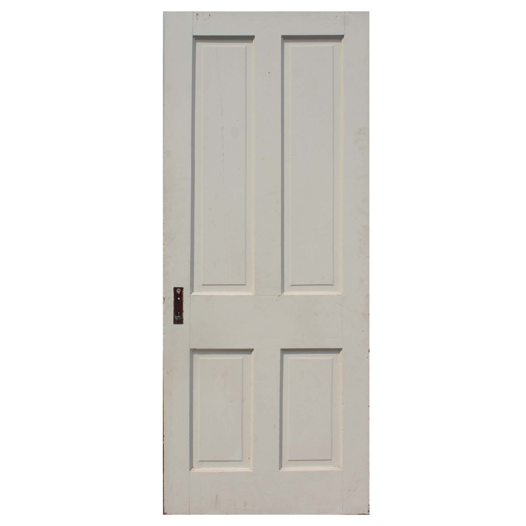 SOLD Reclaimed 32” Four-Panel Solid Wood Door-0
