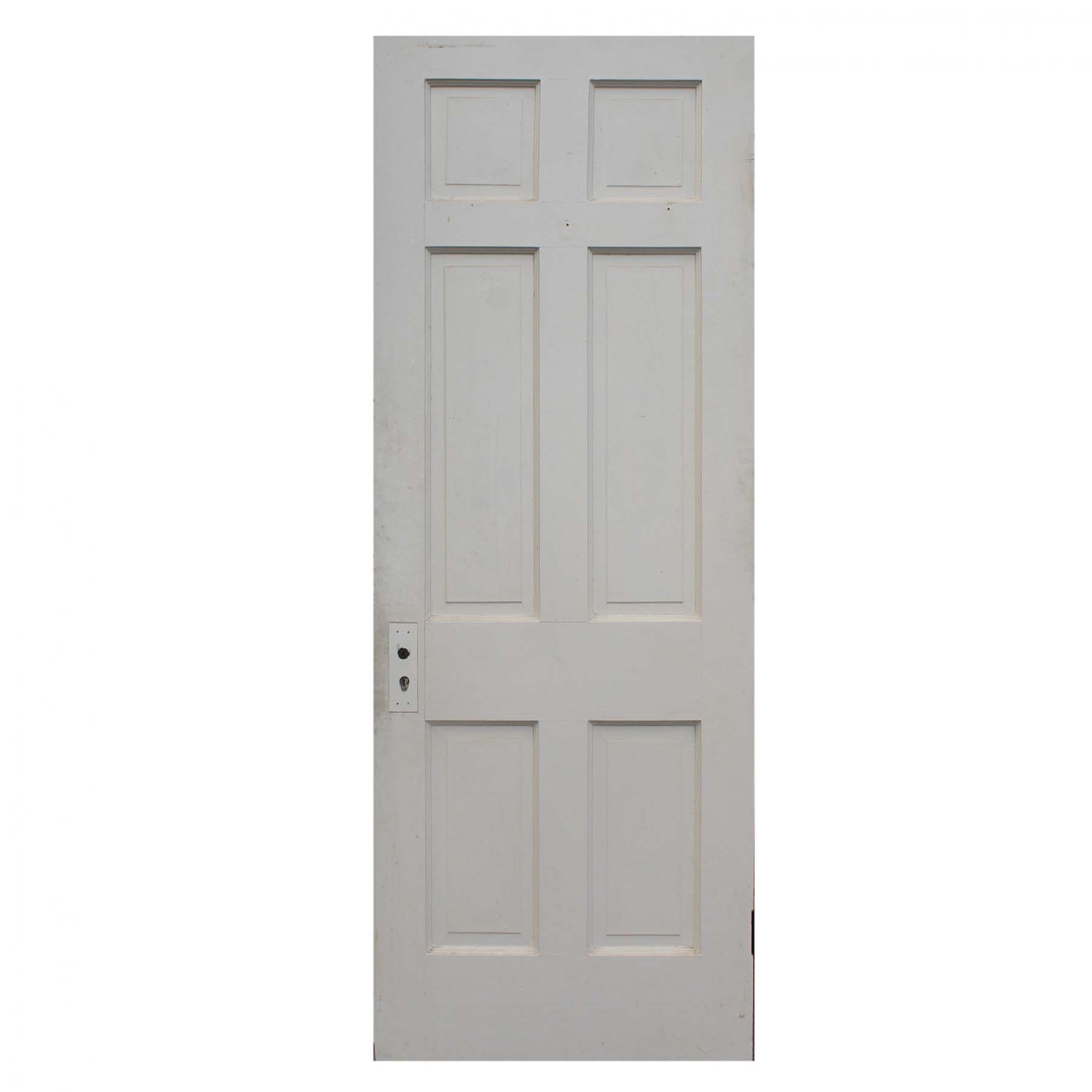 Antique 30” Six-Panel Solid Wood Door-0