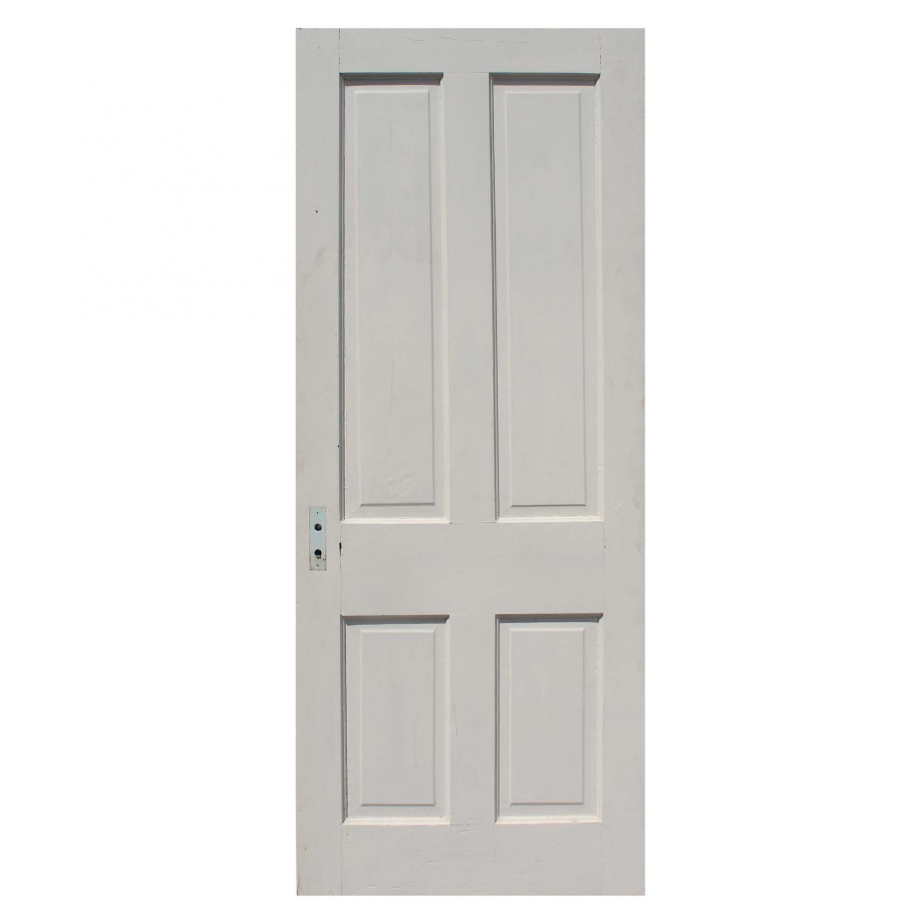 Antique 31” Four-Panel Solid Wood Door-72283