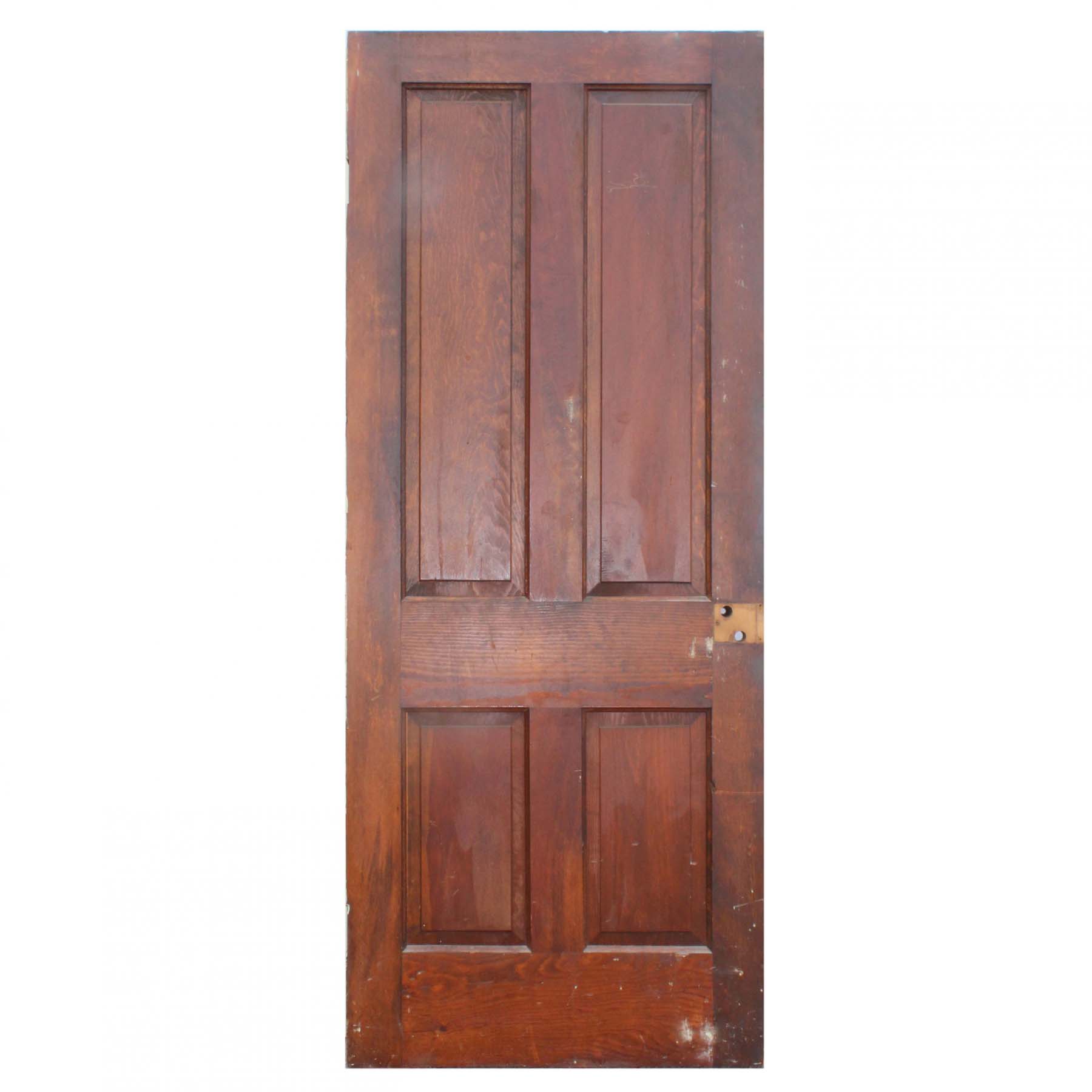 Salvaged 32” Four-Panel Solid Wood Door-72313