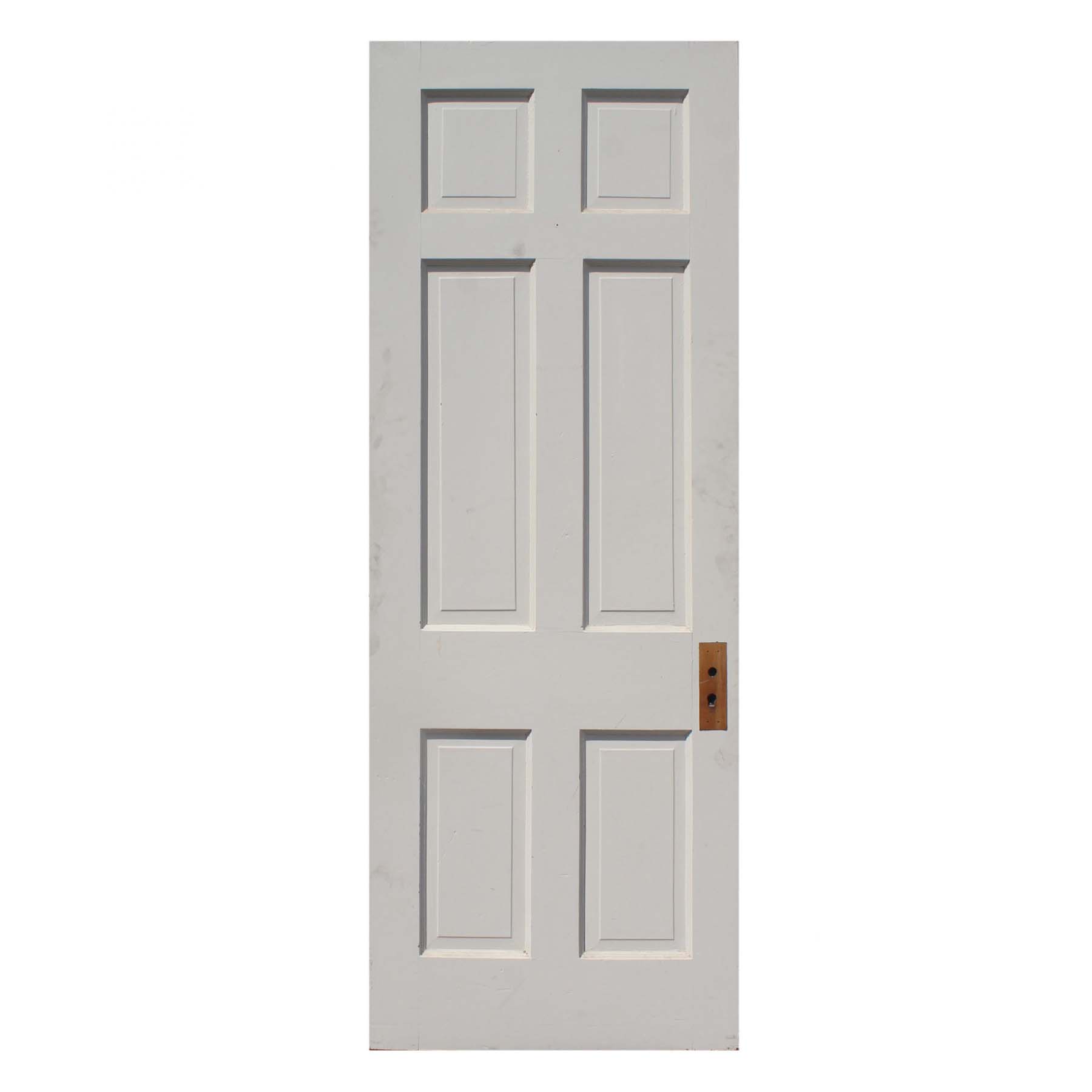 Salvaged 30” Six-Panel Solid Wood Door-72316