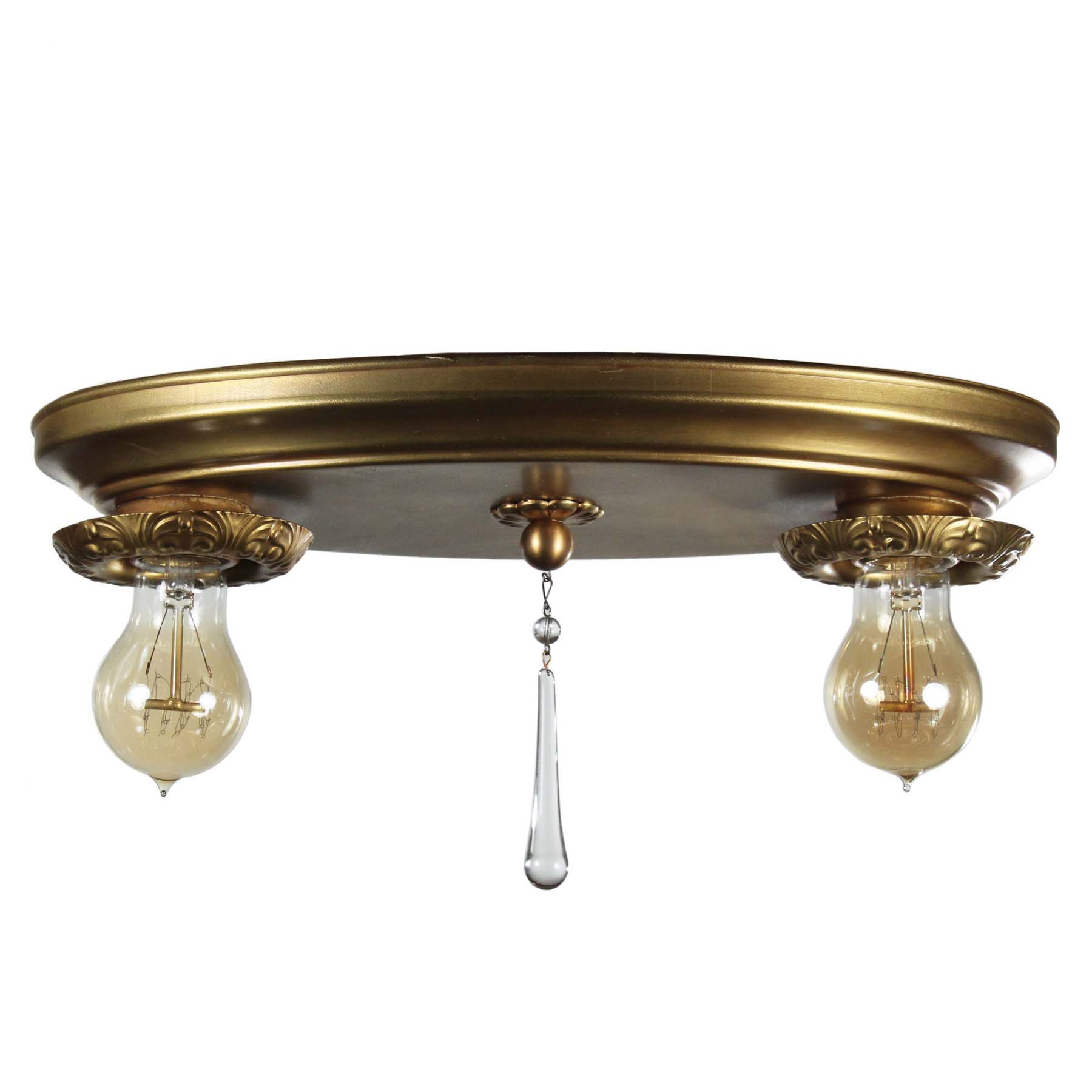 Matching Flush Mount Fixtures in Brass, Antique Lighting-72066