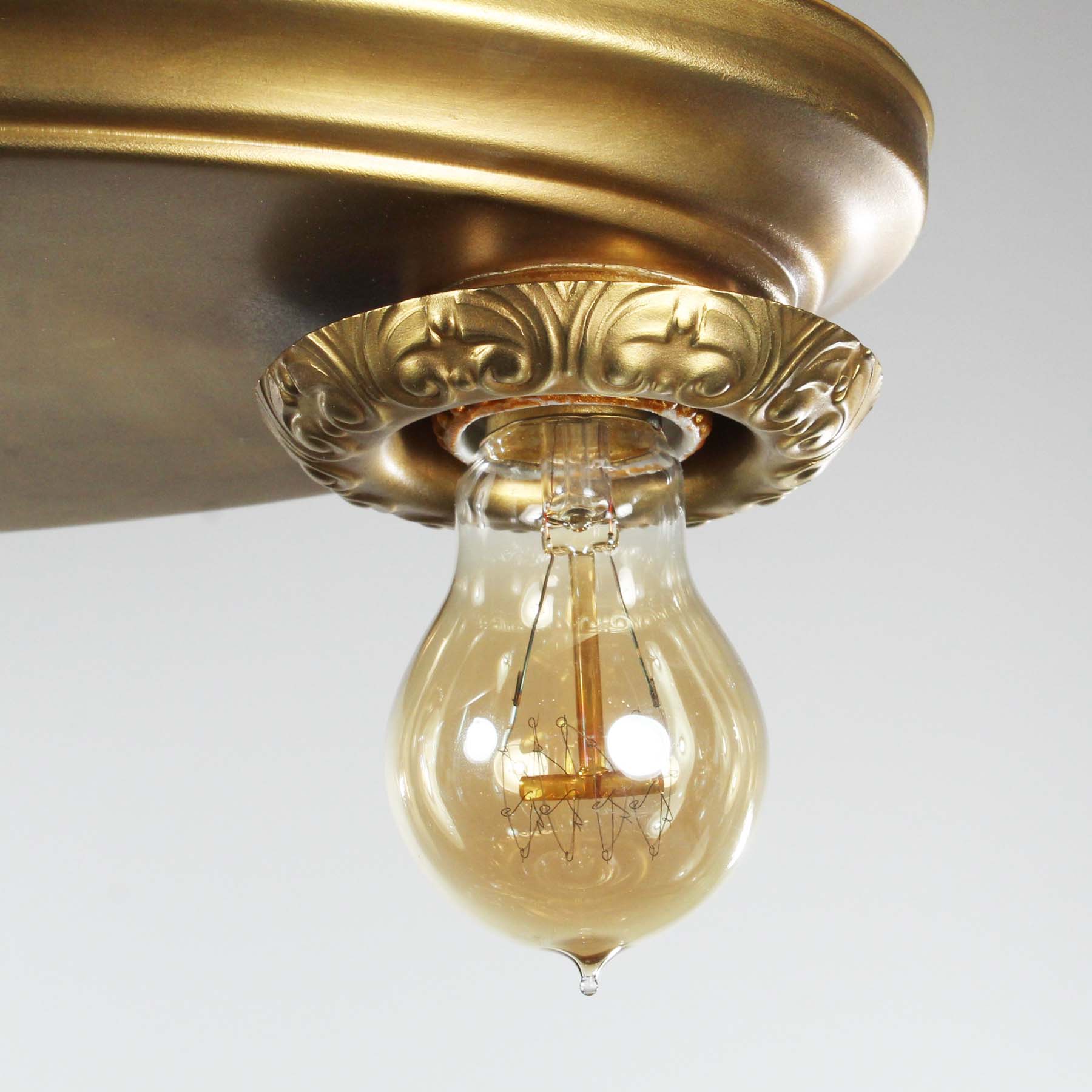 Matching Flush Mount Fixtures in Brass, Antique Lighting-72067