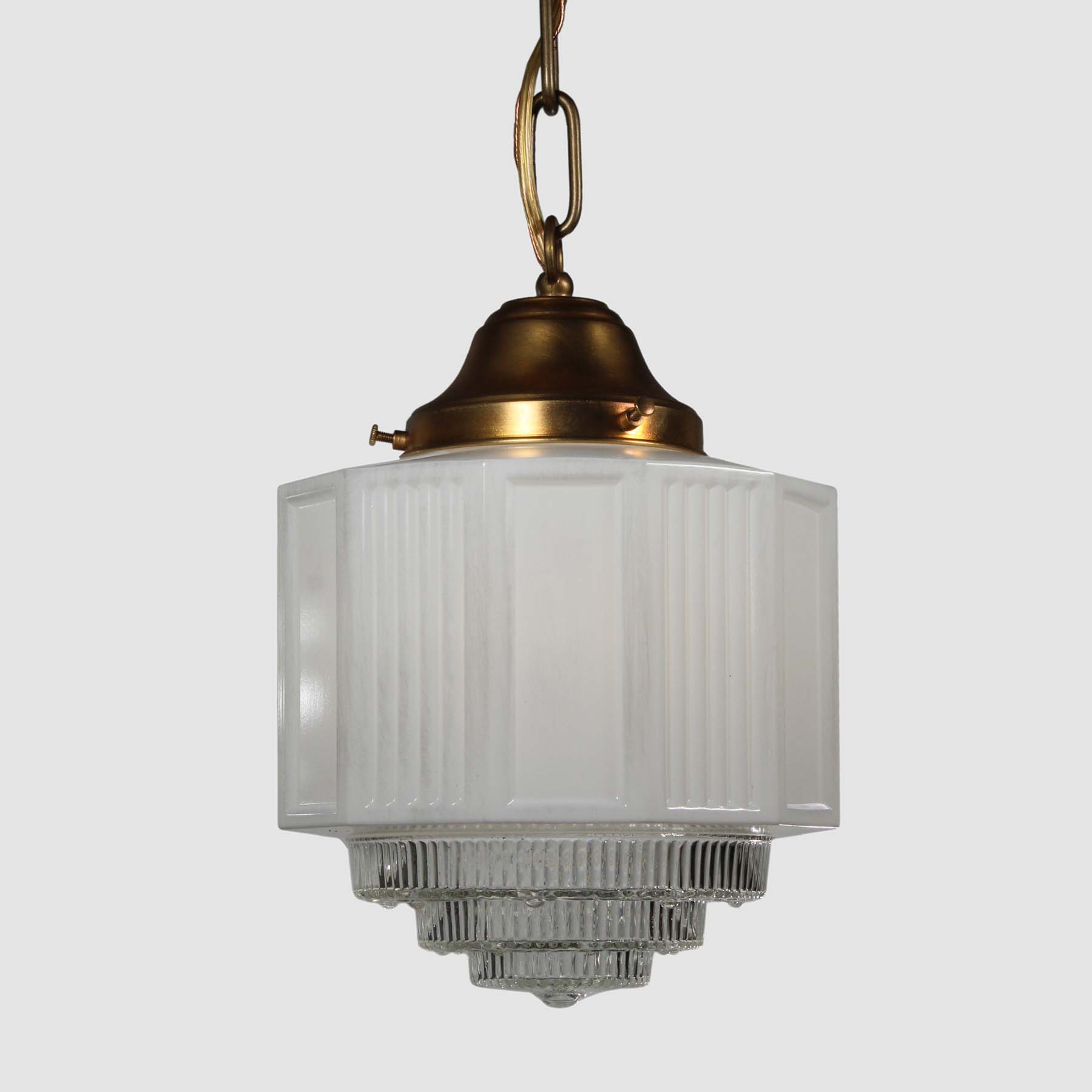 Matching Antique Art Deco Skyscraper Pendant Lights-72358