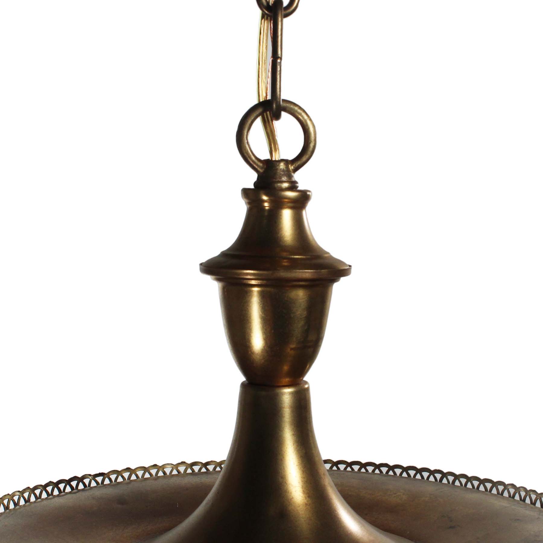 Antique Neoclassical Brass Wedding Cake Chandelier, c.1910-72395
