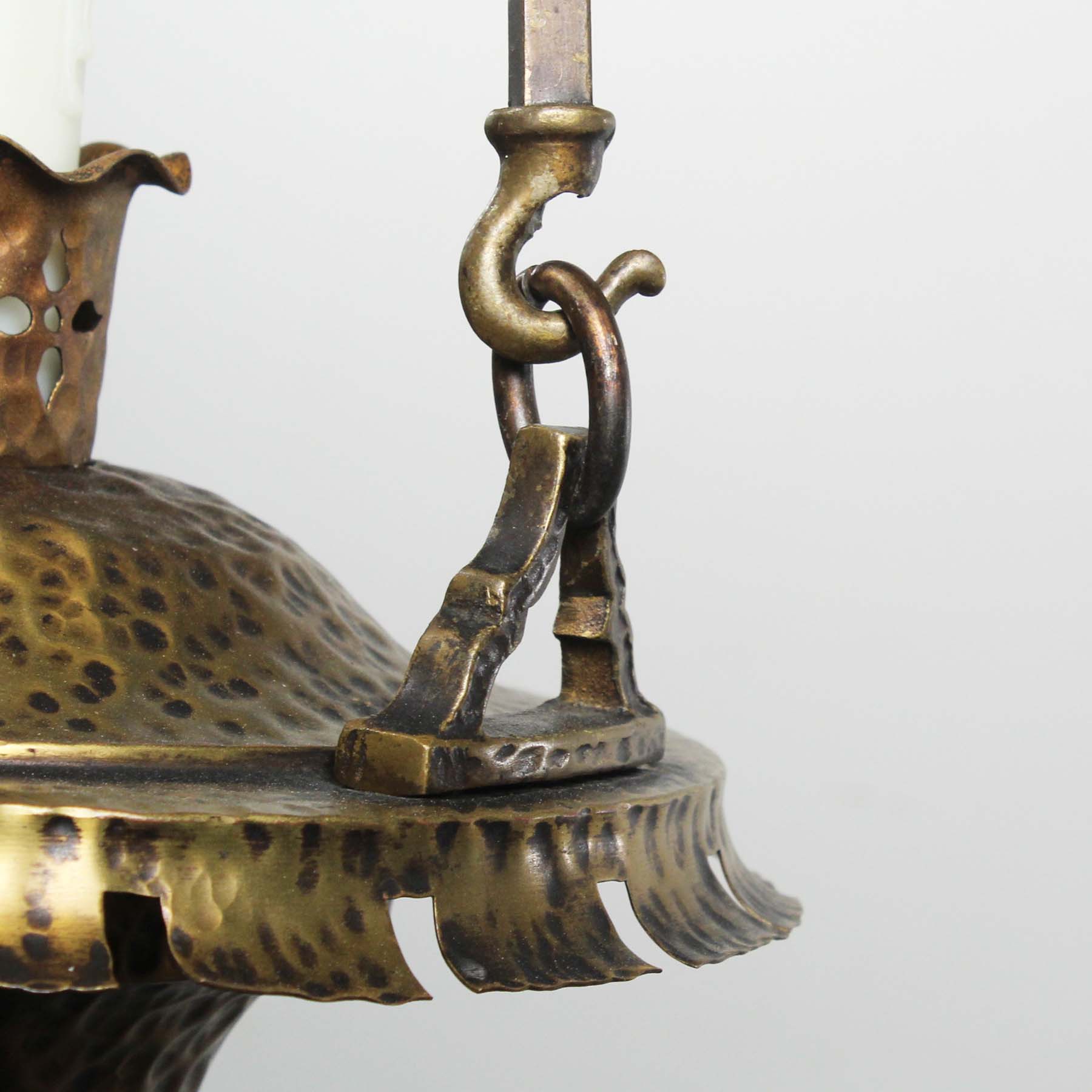 SOLD Antique Bronze Pendant Light, Early 1900's-72447