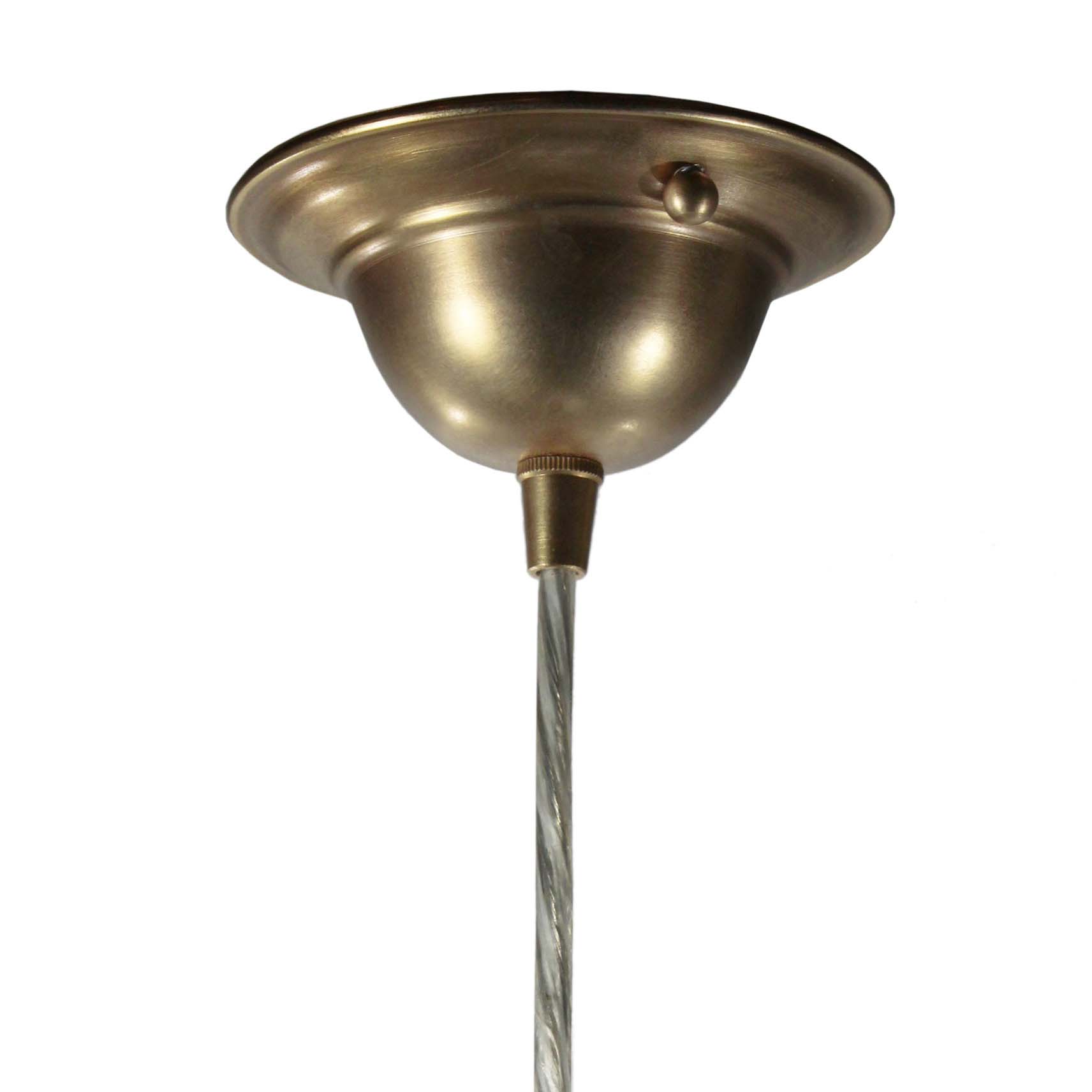 Brass Pendant Light with Milk Glass Shade, Antique Lighting-72427
