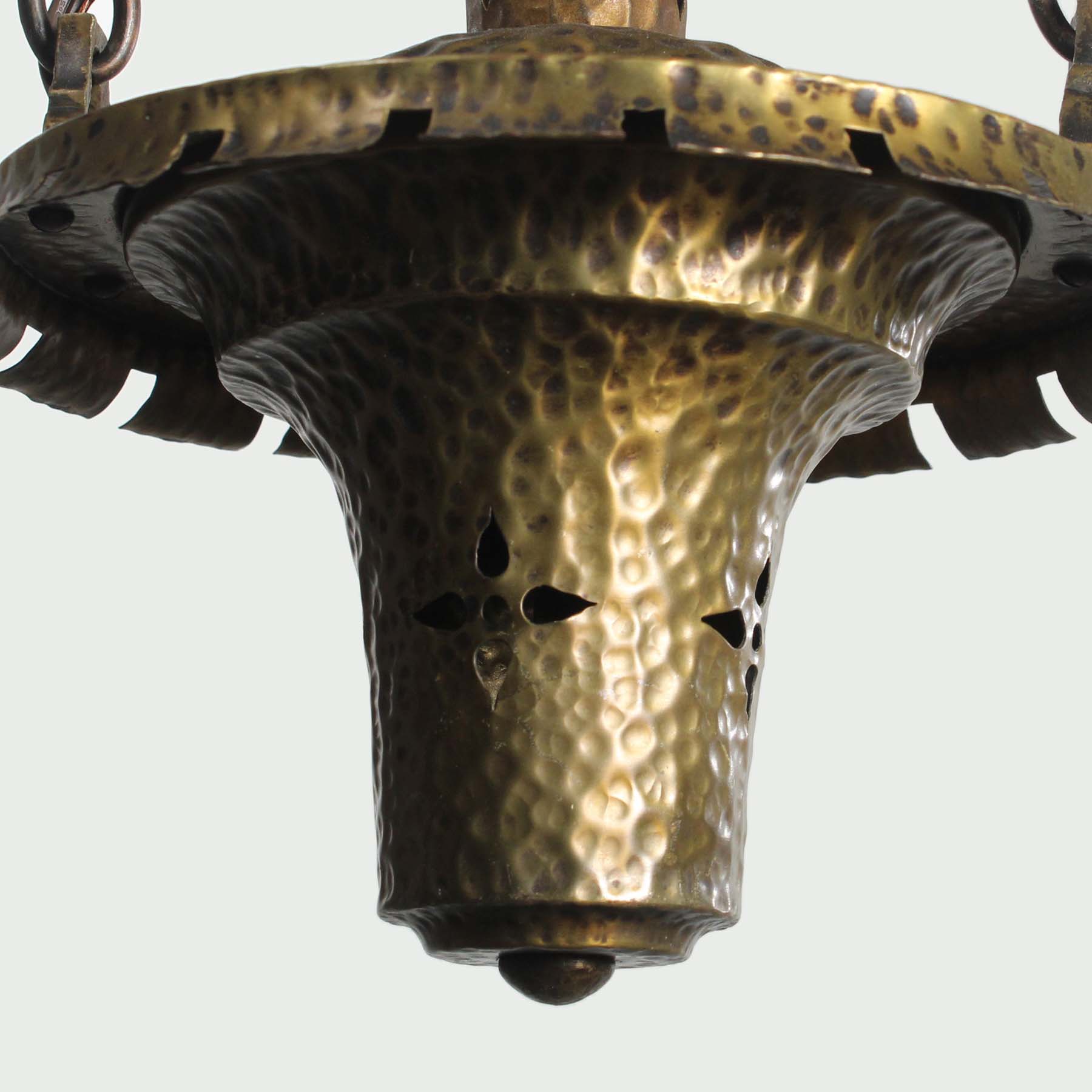 SOLD Antique Bronze Pendant Light, Early 1900's-72448