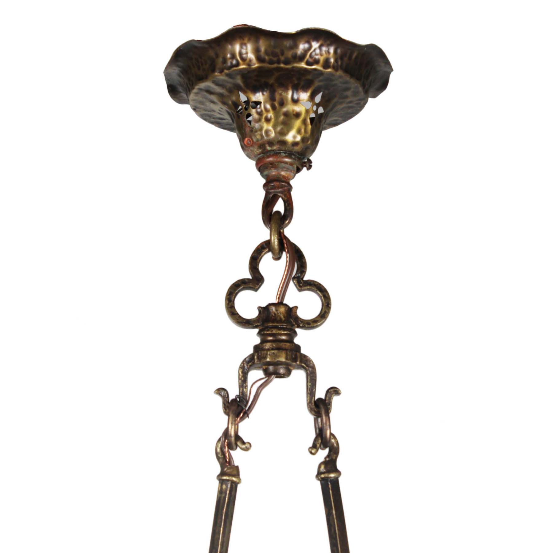 SOLD Antique Bronze Pendant Light, Early 1900's-72449