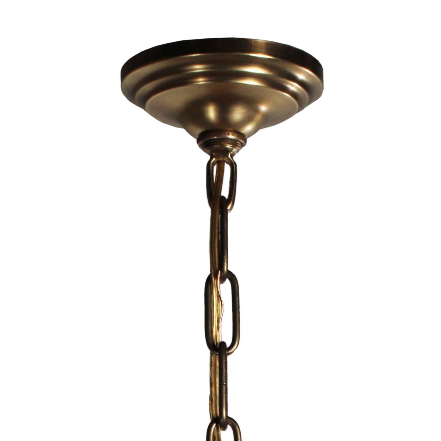 Antique Neoclassical Brass Wedding Cake Chandelier, c.1910-72397