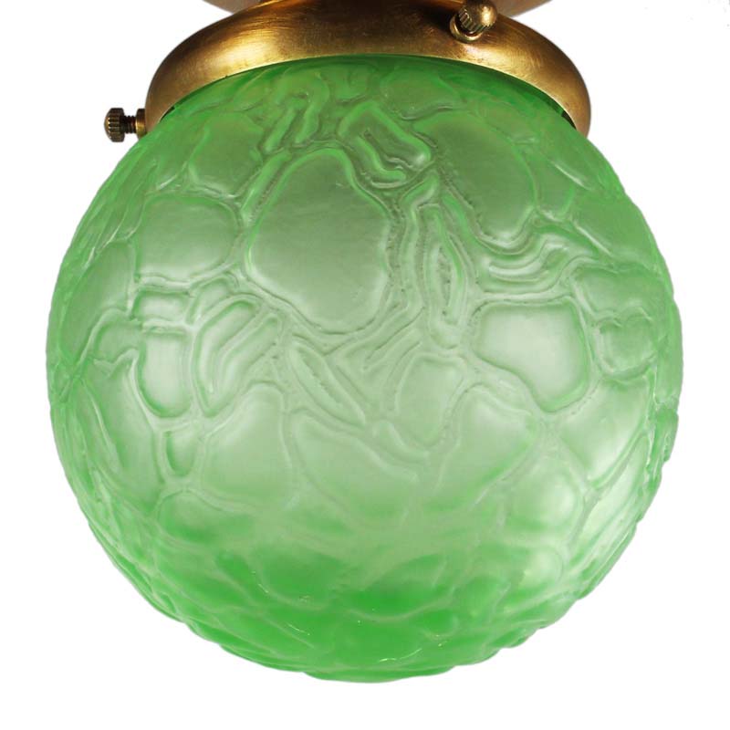 SOLD Unusual Antique Flush Mount Light, Uranium Glass Archived Items