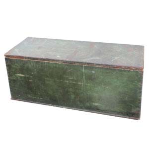 Green Antique Wooden Trunk