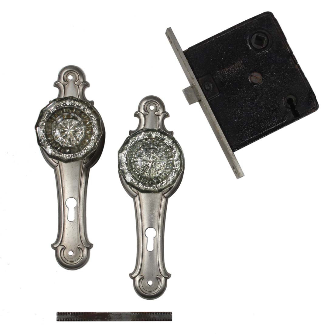 SOLD Matching Antique Nickel Door Hardware Sets by Russwin “Cleo” c