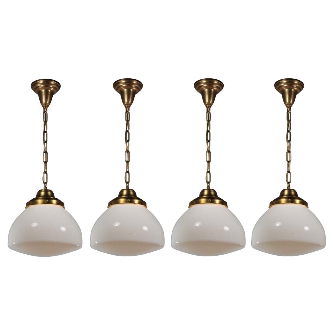 Brass Schoolhouse Pendant Lights, Antique Lighting