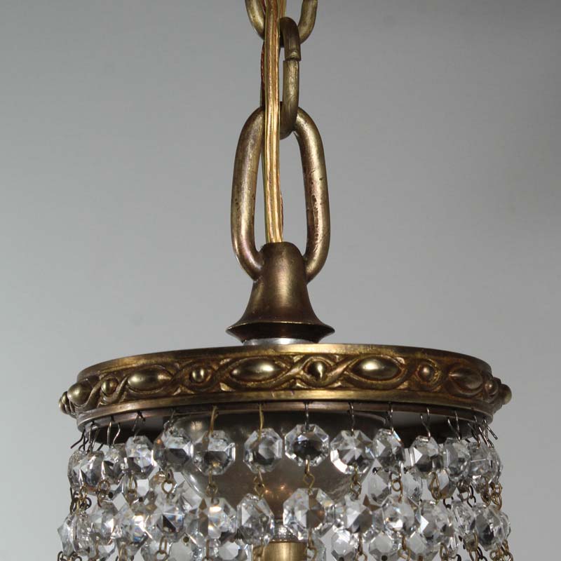 SOLD Antique Brass Empire Style Chandelier, Early 1900’s Archived