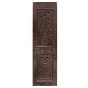 Antique 25″ French Colonial Door, Carved Panels
