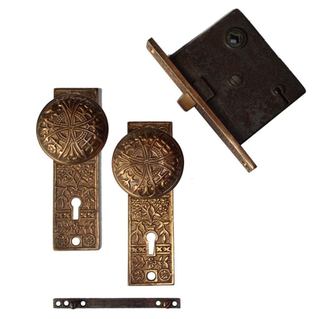 Antique Eastlake Brass Door Hardware Sets by Sargent