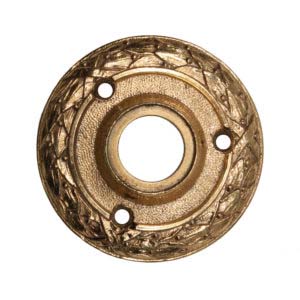 Rare Antique Cast Bronze Doorknob Escutcheons by Sargent