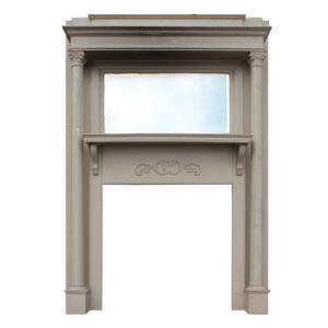 Antique Fireplace Mantel with Beveled Mirror, Early 1900’s