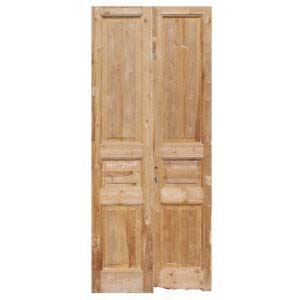 Salvaged Pair of 40” Solid Doors, France