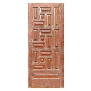 Antique 36″ Salvaged Door from France, Mahogany