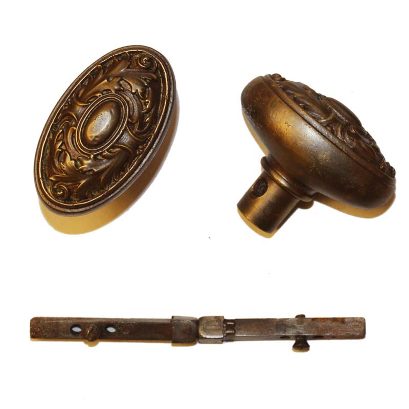 Antique Cast Bronze “Tivoli” Complete Entry Door Hardware Set by Corbin