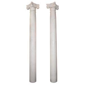 Salvaged Pair of Antique Ionic Columns, Early 1900s