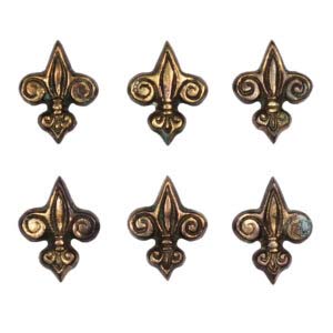 Vintage Brass Fleur de Lis Cabinetry Pulls