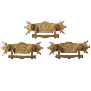 Matching Antique Brass Eastlake Cabinetry Pulls, c. 1880’s