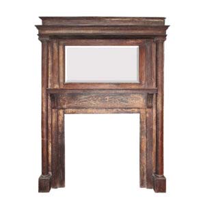 Reclaimed Antique Fireplace Mantel, Early 1900s