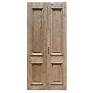 Pair of 42” Antique Solid French Doors, 19th Century