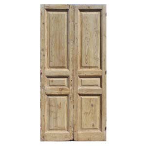 Salvaged Pair of 46” Solid French Doors, 19th Century