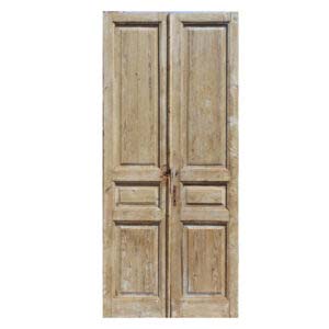 Salvaged Pair of 42” Solid French Doors, 19th Century
