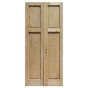 Antique Pair of 47” Solid French Doors
