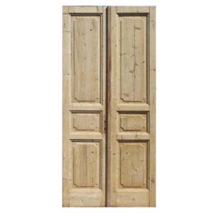Pair of 47” Antique Solid French Doors, 19th Century