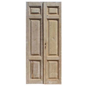 Antique Pair of 40″ Solid French Doors, 19th Century