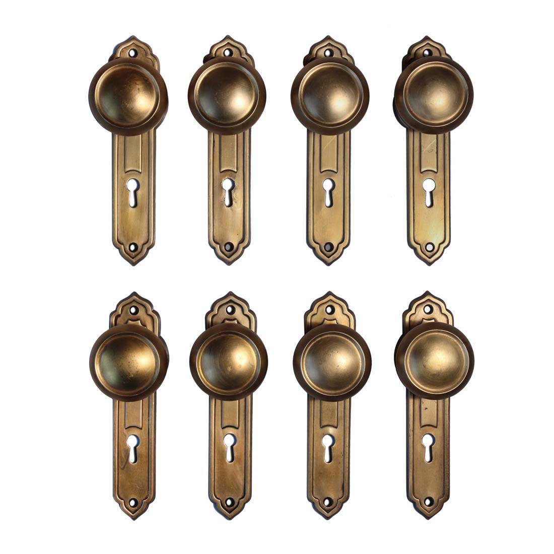 Antique Brass Tudor Door Hardware Sets, Early 1900’s