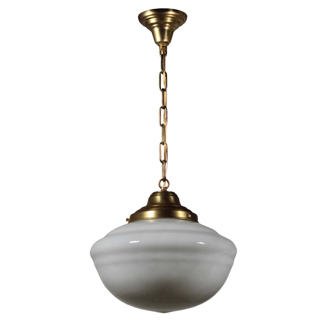 SOLD Antique Schoolhouse Pendant Light, c. 1920 - Archived Items - The ...