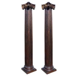 Matching Pairs of Antique Maple Columns, 108″ Tall