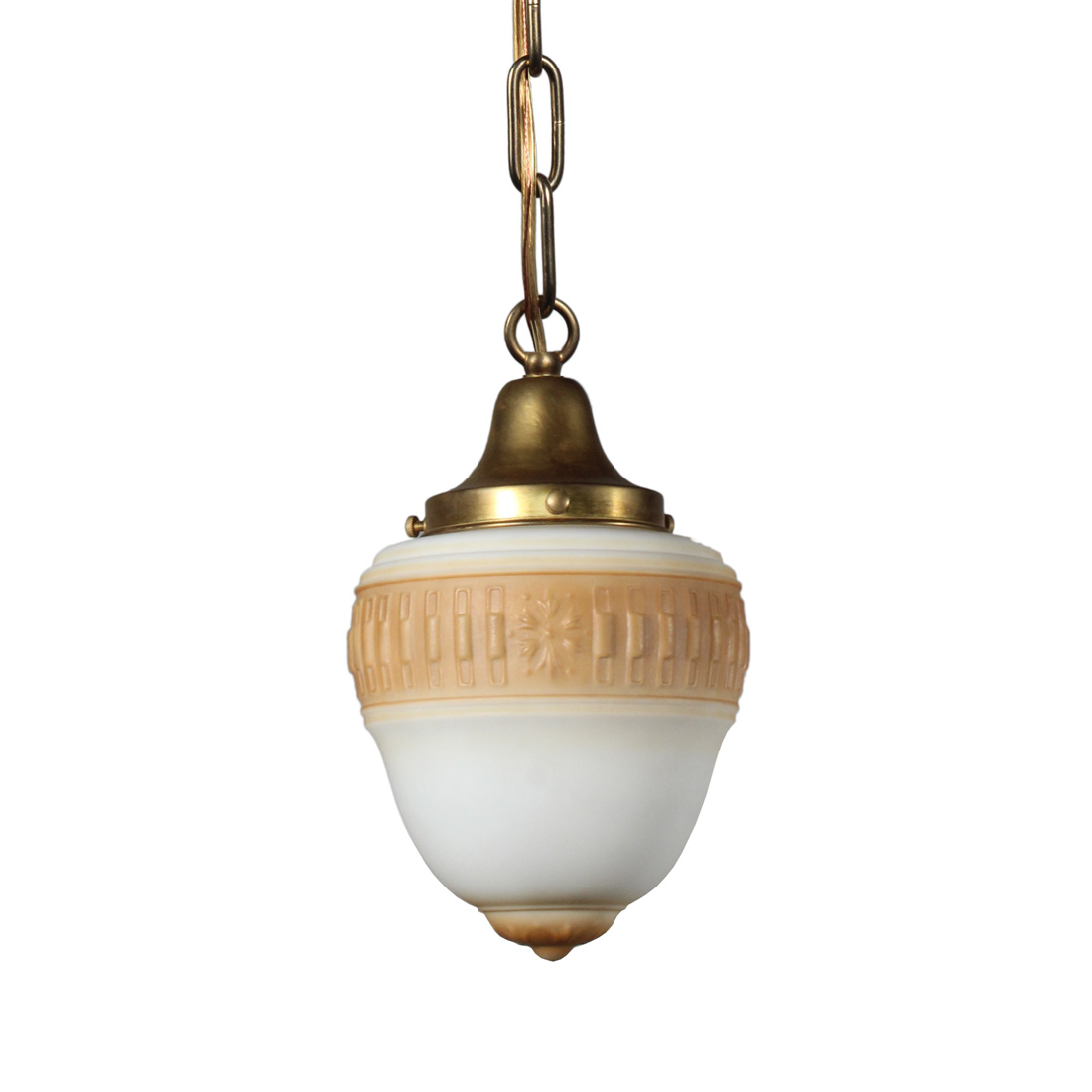 Overwinnen Induceren Weiland Large Antique Neoclassical Pendant Light Fixture with Original Glass Shade