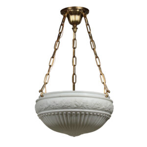 Antique Neoclassical Inverted Dome Chandelier, c. 1915
