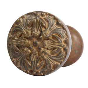 Substantial Antique Cast Bronze Door Knob Set, Early 1900’s