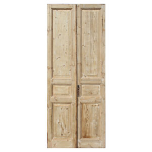 Salvaged Pair of 39″ Solid French Doors