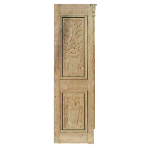 Reclaimed 30″ French Colonial Door with Carved Panels