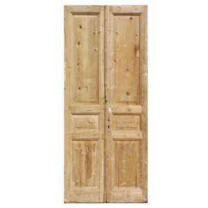 Reclaimed Pair of 43″ Solid French Doors, Antique Doors