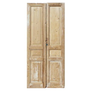 Antique Pair of 44″ Solid French Doors, Late 19th Century