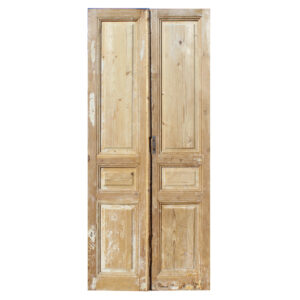 Pair of Salvaged 44″ Solid French Doors, Antique Doors