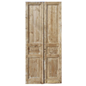 Salvaged Pair of 40″ Solid French Doors, Late 1800’s