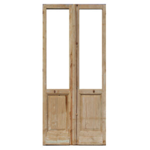 Salvaged Pair of 44″ French Double Doors, Early 1900’s