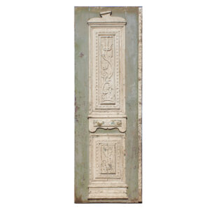 Substantial 33″ Antique French Colonial Door with Carved Panels